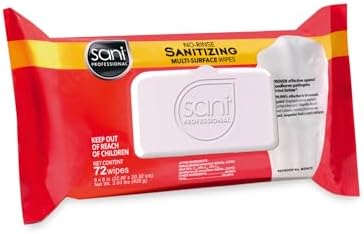 Detailed view of the large nine by eight inch no-rinse wipe texture for food debris removal.