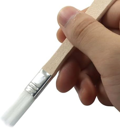 Durable nylon bristles of the OSVJE detail painting brush showing flexibility for touch up work
