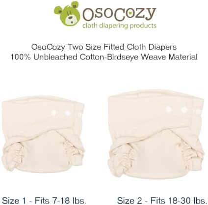 OsoCozy cloth diaper flat layout showing construction