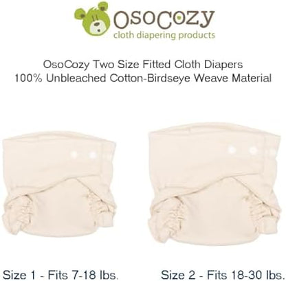 OsoCozy cloth diaper flat layout showing construction