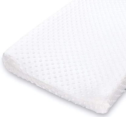 Premium packaged set of two pink and white imported nursery changing pad covers