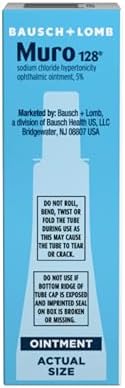 Bausch plus Lomb Muro 128 ophthalmic ointment packaging detailed ingredients and safety label