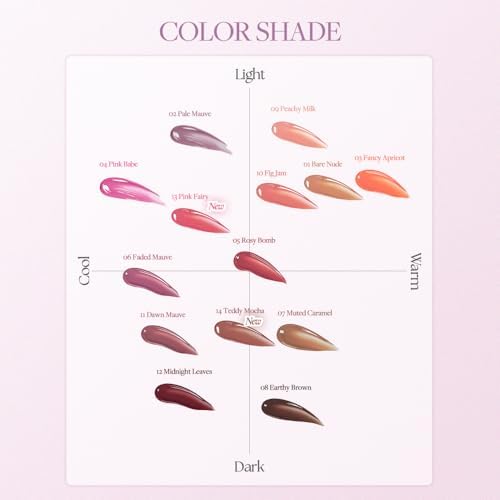 Heart Percent Dote On Mood One Way Glowy Tint, Glass-like High Shine Glossy Finish w/Long-Lasting Luminous Color Lip Stain for Glowy Look, #11.Dawn Mauve - Image 6