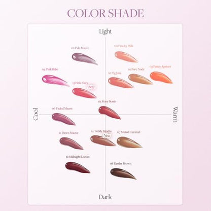Heart Percent Dote On Mood One Way Glowy Tint, Glass-like High Shine Glossy Finish w/Long-Lasting Luminous Color Lip Stain for Glowy Look, #11.Dawn Mauve - Image 6