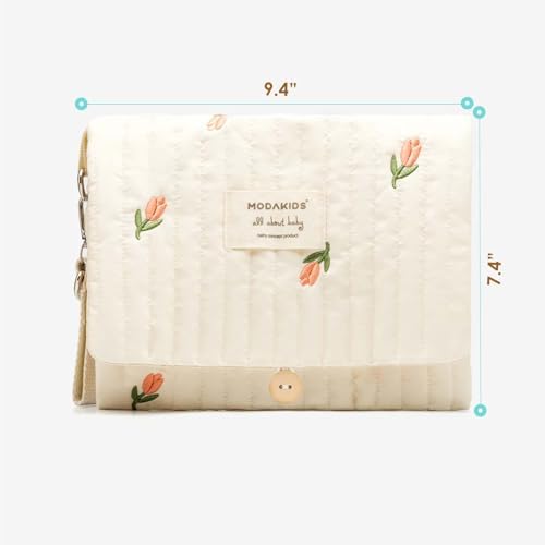 Modakids baby bag organizer styled alongside newborn travel essentials