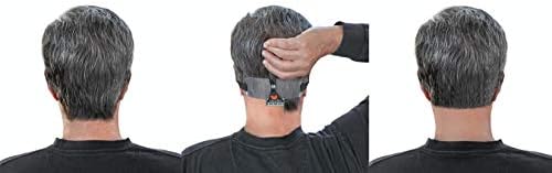 Two flexible plastic neckline templates for curved and straight styles