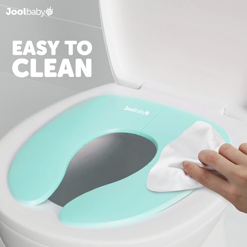 Jool Baby compact travel toilet training ring tucked inside a backpack