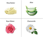 The Organic Pharmacy Rose And Chamomile Cleansing Milk texture showcase