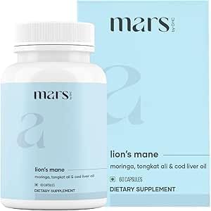 mars by GHC Lion's Mane Capsule with moringa powder and tongkat ali