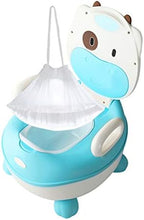 Hygienic disposal process of a knotted drawstring potty bag being placed into a home waste bin
