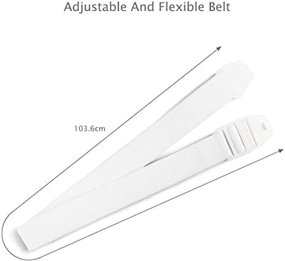 Close up shot of the white medical grade elastic material on the MUYU ileostomy support belt