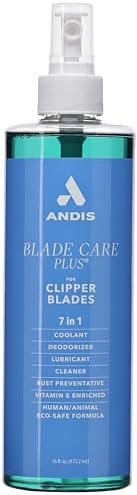 Close up of Andis Blade Care Plus spray nozzle application