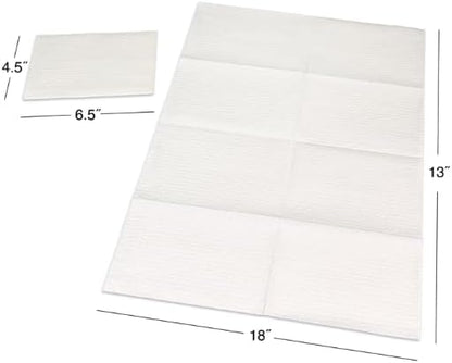 Side profile of 500 pack bulk box of baby changing station liners