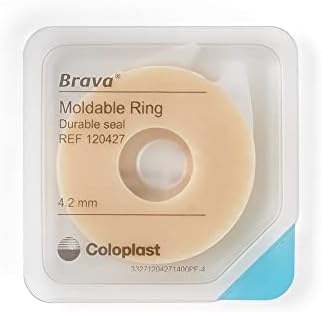 Close up of an individual Coloplast Brava 120427 moldable ring demonstrating its flexible material texture