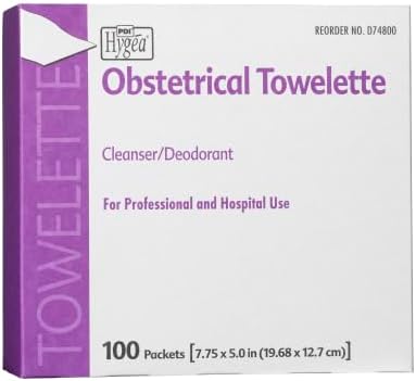 PDI obstetrical cleansing towelettes for maternity and hospital grade hygiene.