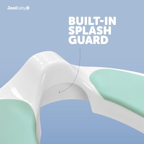 Lightweight jool baby potty chair adapter hanging on white storage hook