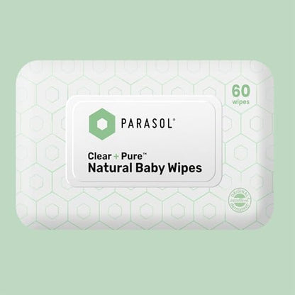 Parasol pure water hypoallergenic wipes for sensitive skin package back