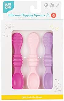 Ergonomic handle detail of Bumkins lollipop color baby led weaning starter spoons