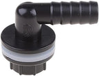 WOURRD black plastic pipe fitting connector adapter side profile dimensions view
