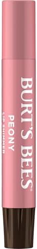 Burt's Bees moisturizing lip shimmer tubes in Peony shade demonstrating compact packaging.