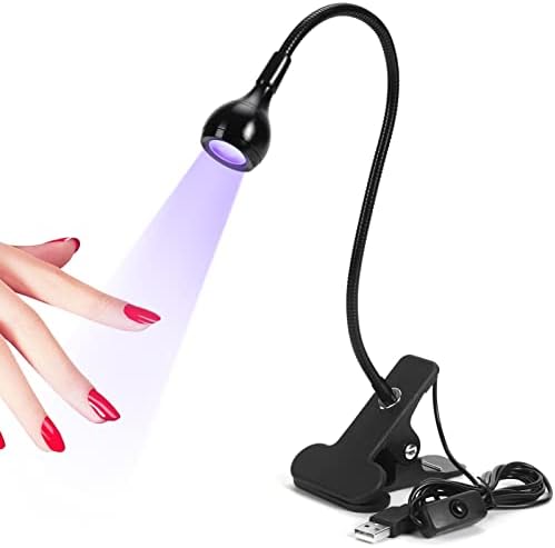 Saviland UV LED nail lamp with gooseneck and desk clip