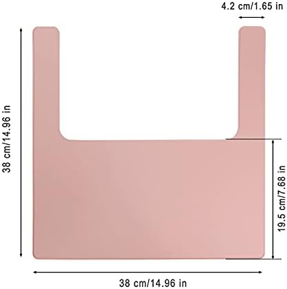 Pink silicone tray cover on a high chair with baby finger foods