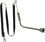 Hands free bicycle pet leash attachment with shock absorbing spring and frame clamp