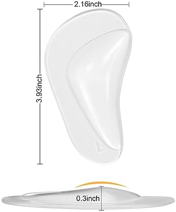 UrChoice adhesive arch pads for plantar fasciitis relief shown on shoe interior.