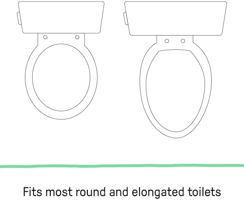 Ingenuity space saving toddler potty ring installed on an elongated toilet bowl