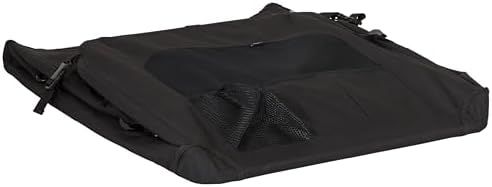 Thule premium pet kennel top perspective focusing on the easy access zippered monitoring panel.