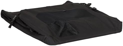 Thule premium pet kennel top perspective focusing on the easy access zippered monitoring panel.
