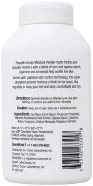Zeasorb starch-based formula for preventing skin chafing and heat rash.