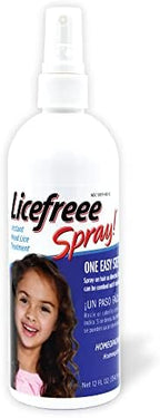 Licefreee home furniture spray sixteen ounce bottle for treating household surfaces.