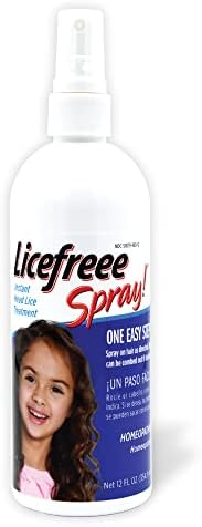Licefreee home furniture spray sixteen ounce bottle for treating household surfaces.