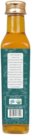USDA certified organic cold pressed flaxseed oil bottle