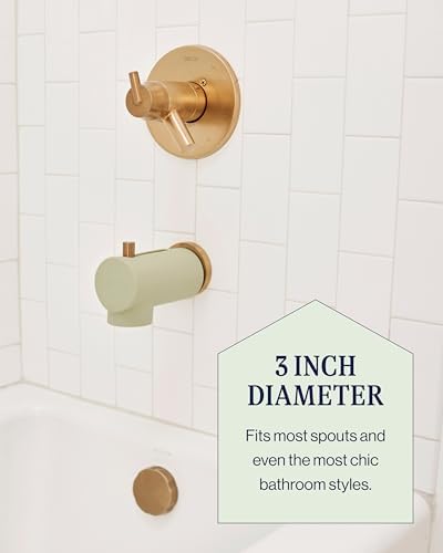 Sage green toddler bath safety accessories overhead angle