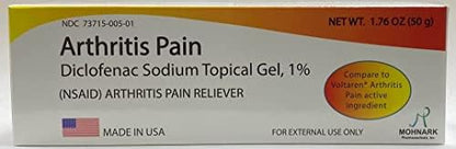 Mohnark non steroidal anti inflammatory topical NSAID gel dosing card instruction label