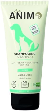Cuteanimo anti odor hypoallergenic pet wash showcasing the cruelty free certification.