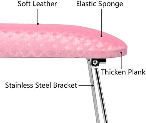 Close up of Krofaue nail arm rest non-slip leg detail