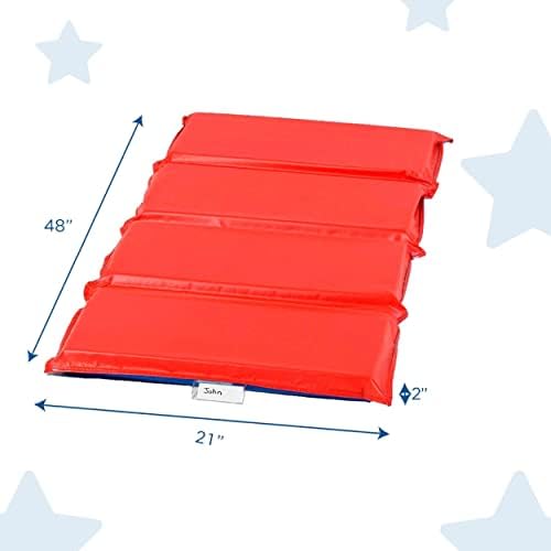 Children's Factory nap mat extended blue and red side