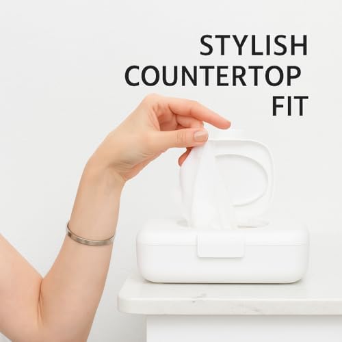Loo flushable wipes dispenser in modern bathroom setting