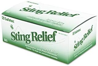 Safetec medicated wipes for bee stings and mosquito bite relief.