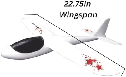 Fire Fox EPO foam glider plane close up on the durable wingspan construction