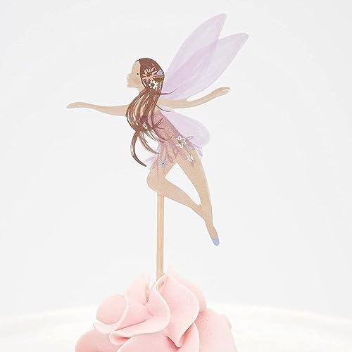 Close up of flower fairy wing design topper