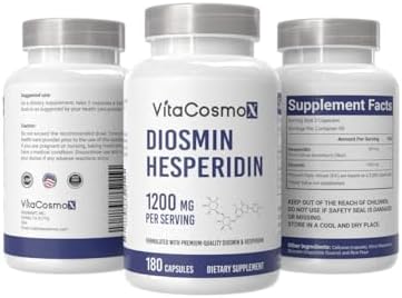 VitaCosmoX citrus bioflavonoid capsules supplement facts and ingredient label close up