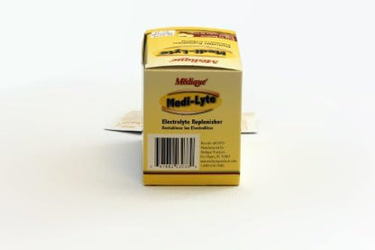 Medique Medi-Lyte packaging detail for heat stress relief