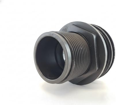 Lifegard Aquatics heavy duty black PVC aquarium plumbing connector side profile
