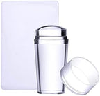 Lily Brown clear silicone nail art stamper with scraper