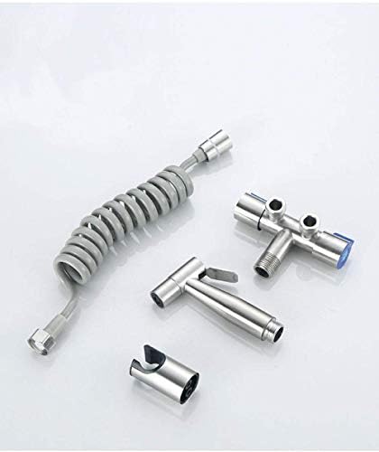 Close-up view of the 304 stainless steel bidet nozzle and precision water holes.