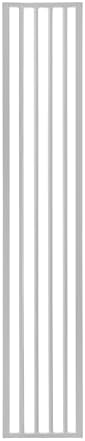 Close up view of the narrow bar spacing on the Richell extra tall pet gate extension panel.